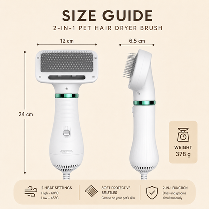 Portable 2-in-1 Dog Hair Dryer