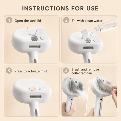 Pet Hair Spray Brush