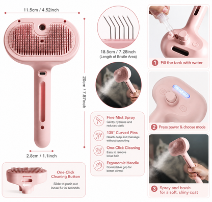 Pet Hair Spray Brush